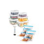 Hermia Set de 13 piezas de cajas y bolsas de almacenamiento de alimentos transparente